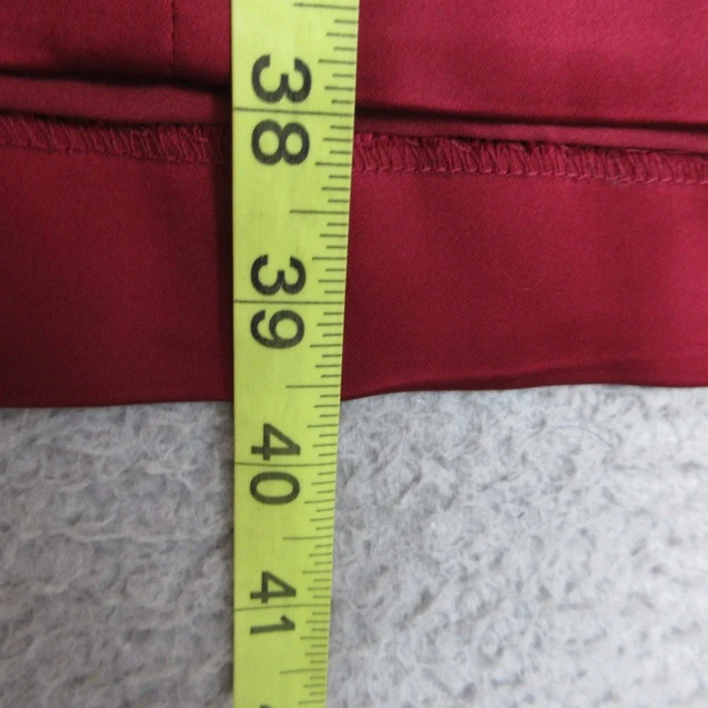 Jones New York Satin Dress Womens 12 Red Short Sleeve Jewel Neck Party Cocktail - Picture 15 of 16
